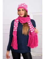 Dámska súprava so šatkou Anika K304 malinová