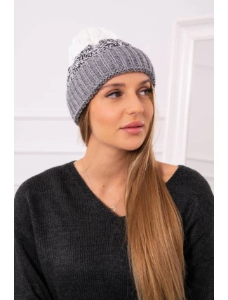 Dámska čiapka Samara K346 sivá+čierna