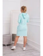 Šaty s kapucňou a vreckami mint Šaty s kapucňou a vreckami mint