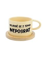 HLAVNĚ SE Z TOHO NEPOSRAT - žlutý hrníček makronka 200 ml