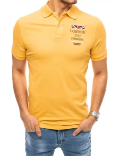 FashionStreet žltá vyšívaná polokošeľa PX0435