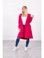 Pláštenka oversize s kapucňou fuchsiová