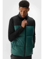 Puchowy Bezrękawnik Męski 4F 4FWAW24TVJAM147-40S Zielona