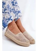 Espadryle Damskie Na Platformie Vinceza 17392 Beżowe
