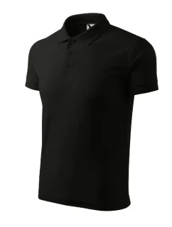 Pánska polokošeľa Pique čierna
