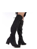 Dámske čižmy na vysokom podpätku D9227 Black - YOLERA