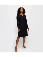 Dámska nočná košeľa Timeless Sensuality NDK LSL - BLACK - black 0004 - TRIUMPH