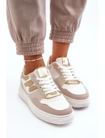 Damskie Niskie Sneakersy Beżowe Regines