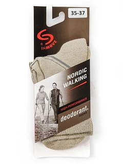 NORDIC WALKING SOCKS DEODRANT béžové