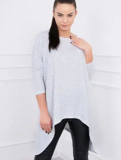 Oversize blúzka svetlo šedá