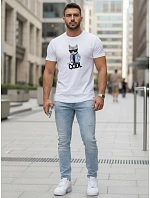 Pánske tričko Stay COOL s potlačou biele FashionStreet NX5018R