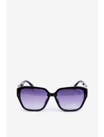 Damskie Okulary Przeciwsłoneczne Ze Złotym Detalem UV400 Czarne