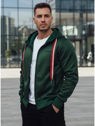 FashionStreet zelená pánska mikina s kapucňou BX5860