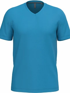 Kariban K 357 Pánske tričko s výstrihom do V 20.K357 tropical blue