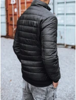 Pánska prechodná prešívaná bunda čierna FashionStreet TX3270z Pánska prechodná prešívaná bunda čierna FashionStreet TX3270z