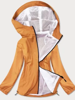 Letná dámska bunda vo farbe kurkumy s podšívkou (HH036-10)