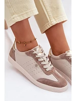 Dámske tenisky z prírodnej kože LR61-7091 Beige Dámske tenisky z prírodnej kože LR61-7091 Beige