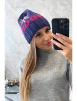 Dámska čiapka London K385 tmavo fialová