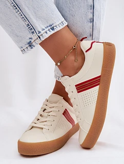 Dámske tenisky z eko kože Big Star TT274307 light beige