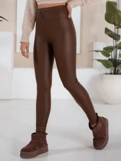 Dámske čokoládové voskované nohavice VALENTIS FashionStreet UY1559