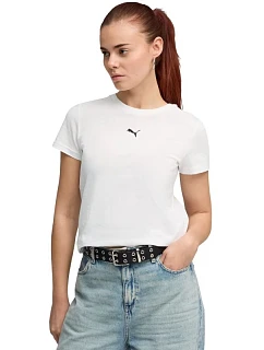 Dámske tričko Puma Ess Centered Cat Logo Tee, biele, 692916 02