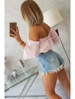 Púdrovo ružová blúzka Púdrovo ružová blúzka