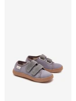 Kapcie Barefoot Chłopięce Gładkie Milami Szare Saphira