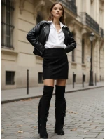 Dámske semišové čižmy so strapcami čierne FashionStreet ZY1333 Dámske semišové čižmy so strapcami čierne FashionStreet ZY1333
