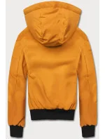 Pánska žltá športová bunda s kapucňou (5M3111-254)