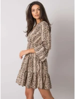 Šaty DHJ SK 8777B 1.11P čierna a béžová