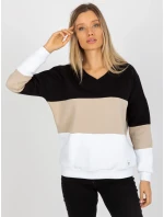 Mikina RV BL 8377.89 čierna a béžová