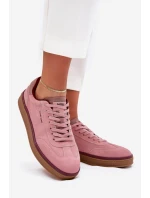 Zamszowe Damskie Sneakersy Daniel Lopez Just Dare SS2D4010 Różowe