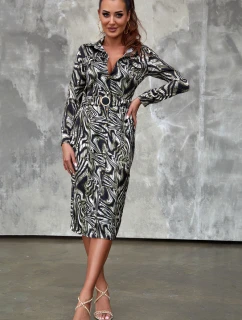 Zeleno-čierne šaty MONAM FashionStreet EY2422
