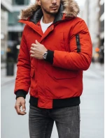 FashionStreet červená pánska zimná bunda TX2875