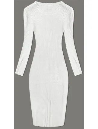 Ceruzkové šaty s dlhými rukávmi vo farbe ecru (MM98012) Ceruzkové šaty s dlhými rukávmi vo farbe ecru (MM98012)