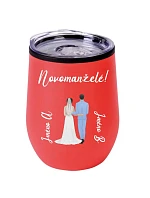Personalizovaný termohrnček „BOWL“ so svadobným párom Personalizovaný termohrnček „BOWL“ so svadobným párom