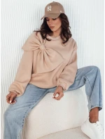 Dámska nadrozmerná mikina BOWLOOP béžová FashionStreet BY1262