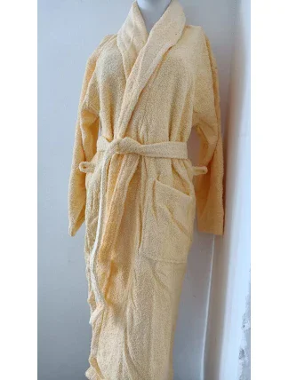 ACTION - Unisex froté župan so šálovým golierom sv. žltá - Veratex ACTION - Unisex froté župan so šálovým golierom sv. žltá - Veratex