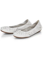 Pohodlná kožená poltopánka Rieker W RKR649 white