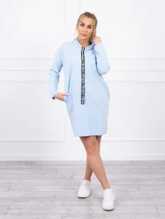 Šaty s kravatou modrej