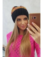 Dámska čiapka Iris K348 black+mustard