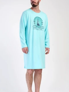 Pánska nočná košeľa s dlhým rukávom Jachting - Vienetta