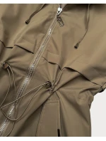 Dámska khaki bunda s monogramom Goodlookin (KK60412-2#) Dámska khaki bunda s monogramom Goodlookin (KK60412-2#)