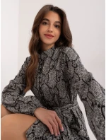 Šaty LK SK 509526 1.06 šedá čierna