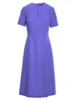 S361 Šaty so záhybmi na bokoch - fialové