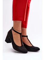 Semišové lodičky 834284 black Raniyah - Mascara