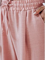 Dámske nohavice so širokými nohavicami MILLIVIO pink FashionStreet UY2663 Dámske nohavice so širokými nohavicami MILLIVIO pink FashionStreet UY2663