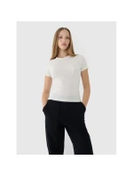 Dámske rebrované tričko 4F 4FWSS25TTSHF1968-11S