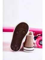 Dziecięce Trampki Wysokie Różowe Złoto Catrina