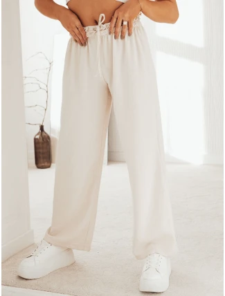 Dámske široké nohavice MADDIE light beige FashionStreet UY1832 Dámske široké nohavice MADDIE light beige FashionStreet UY1832